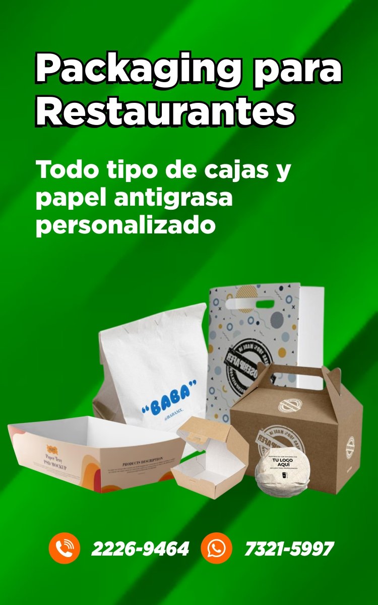 packaging restaurantes